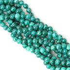 45PCS 8mm Natural Peacock Vein Agate Gemstone Round Loose Beads for Jewelry Making Jewelry Design1 Strand 15"