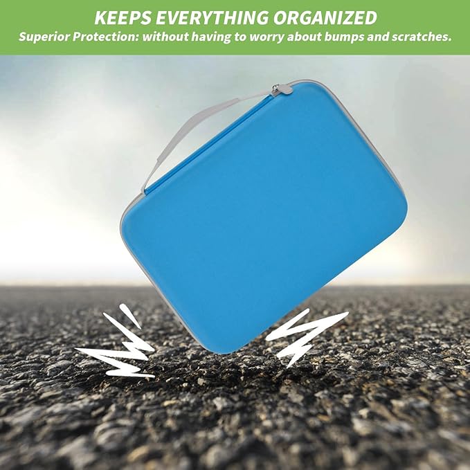 Model Paint Storage Case for Testors Paint Set, Paints Organizer Carrying Bag Holds 60 Bottles with 9 Fine Detail Miniatures Brushes, Enamel Paint Container, Drawing Ink Holder- Box Only (Blue)