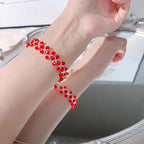 1100pcs Red 4mm Bicone Crystal Beads for Jewelry Making – Faceted Glass Beads for DIY Bracelets, Necklaces, Earrings, Suncatchers, Crafts, and Loc Sprinkles