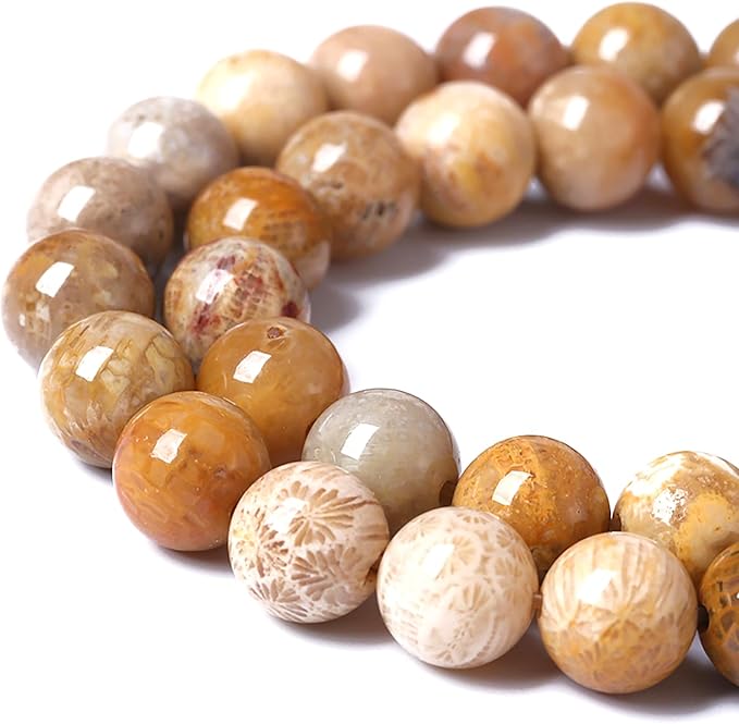 12MM Coral Jade Stone Beads Chrysanthemum Gemstone Round Crystal Energy Jade Beads for Jewelry and Bracelets Making 32pcs 15"