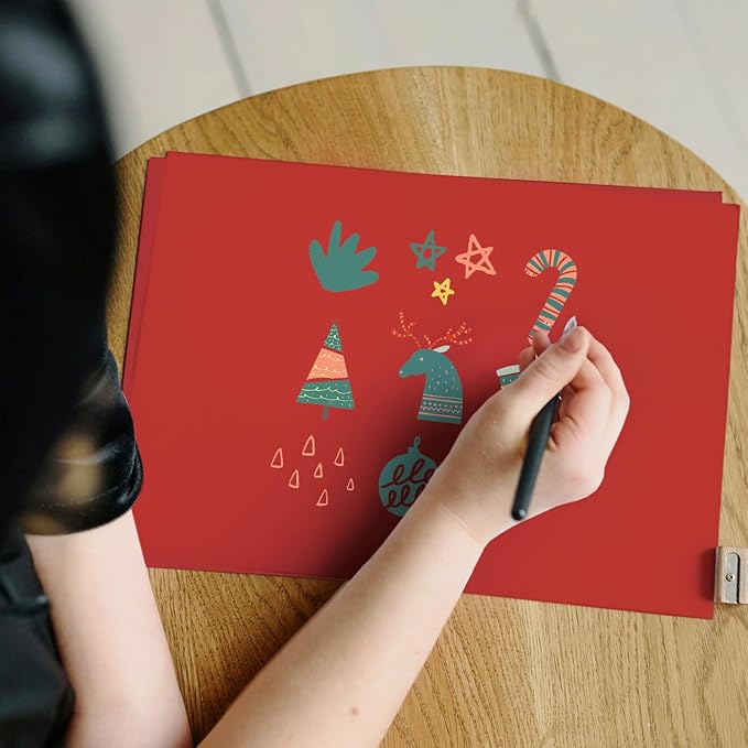 100 Sheets Red Cardstock 8.5 x 11 65lb Printer Paper, Goefun Red Card Stock Paper for Christmas, Invitations, Cards Making and Craft