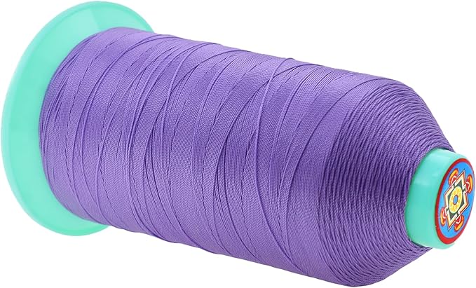 Mandala Crafts Bonded Nylon Thread Lilac Heavy Duty Sewing Threads - 1250 YDs Size 138 420D T135 Tex 135 Thread for Leather Jeans Weaving Outdoor Marine Upholstery Threads