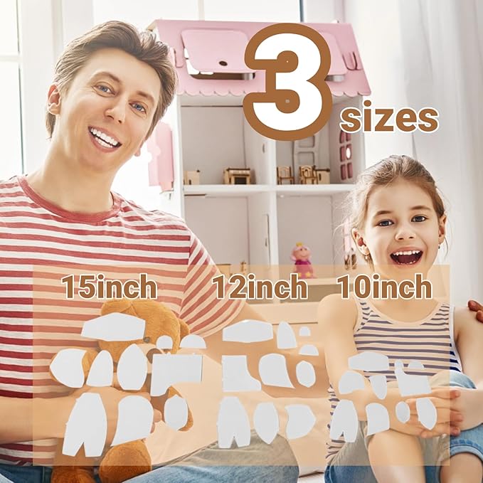 Jectse 30 Pcs Memory Bear Template Ruler Set, Acrylic Memory Bear, Preserving Childhood Memories, Nursery Decor Craft Memory Bear Sewing Patterns Template for Beginner Sewing, Jectsebc46s37k2o