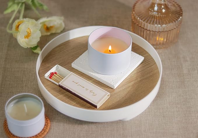 Aroparc White Candle Tins - 8oz, 24 Piece, Straight Sided Bulk Candle Containers for Candle Making Supplies