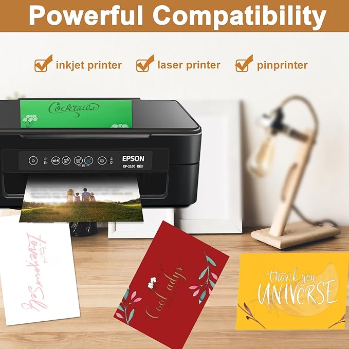 100 Sheets Yellow Cardstock 8.5 x 11 Scrapbooking Paper, 200gsm/75lb Heavyweight Printer Paper Card Stock for DIY Card Making, School, Wedding Invitations, Party Decoration, Certificates