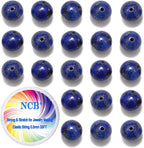 NCB 200pcs 6mm Lapis Lazuli Loose Beads for Jewelry Making, Natural Semi Precious Beads Round Smooth Gemstones Spacer Beads Charms for Necklaces Bracelets (Lapis Lazuli, 6mm 200Beads)