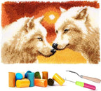 Latch Hook Rugs Kits for Kids Adults Beginners, Dinosaur Owl Smile Star Sunflower Dog Panda Small Large DIY Latch Hook Rug Making Kit for Girls and Boys