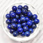 NCB 200pcs 6mm Lapis Lazuli Loose Beads for Jewelry Making, Natural Semi Precious Beads Round Smooth Gemstones Spacer Beads Charms for Necklaces Bracelets (Lapis Lazuli, 6mm 200Beads)