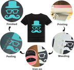 Glow in The Dark HTV Heat Transfer Vinyl Rolls - 12 Inches x 11 Feet HTV Vinyl, Luminous Iron on Vinyl for Silhouette Cameo - Easy to Cut & Weed for Heat Vinyl Design (11Ft, Z2-Luminous Blue)