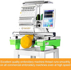 New brothread - Single Huge Spool 5000M Each Polyester Embroidery Machine Thread 40WT for Commercial and Domestic Machines - Electric Blue