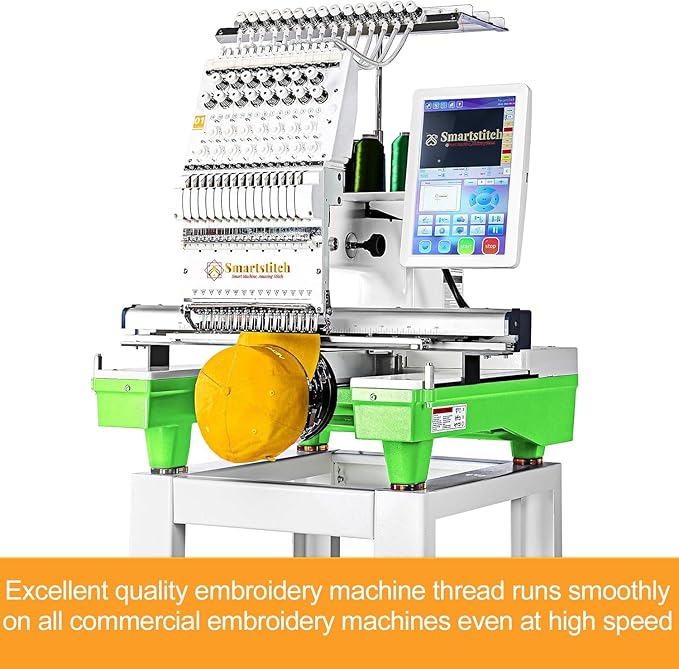 New brothread - Single Huge Spool 5000M Each Polyester Embroidery Machine Thread 40WT for Commercial and Domestic Machines - Seacrest