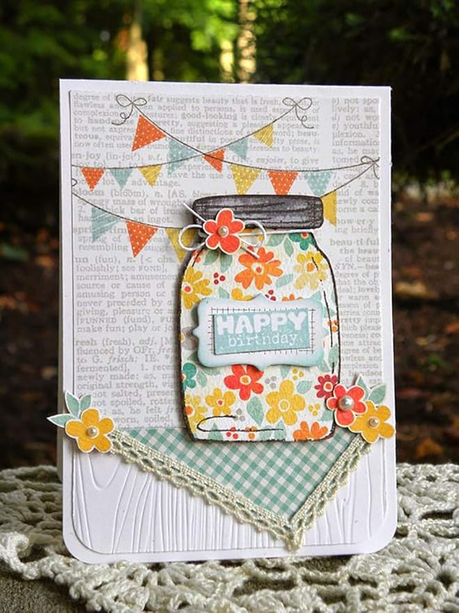 Bookmark Metal Cutting Dies, Bottles Frame Carbon Steel Note Embossing Stencils for DIY Scrapbooking Photo Album Decorative DIY Paper Cards Making Gift, Classic Style Metallic Die Cut