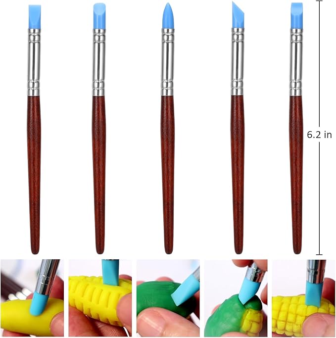 Blisstime Clay Tools Kit, 28pcs Air Dry Clay Tools for Pottery Polymer Clay Sculpting Tool Kit