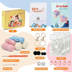 TAKADODO Crochet Kit for Beginners - Learn to Crochet Kits for Adults Beginner with Step-by-Step Video Tutorials - Crochet Kits for Adults and Kids (Cats)