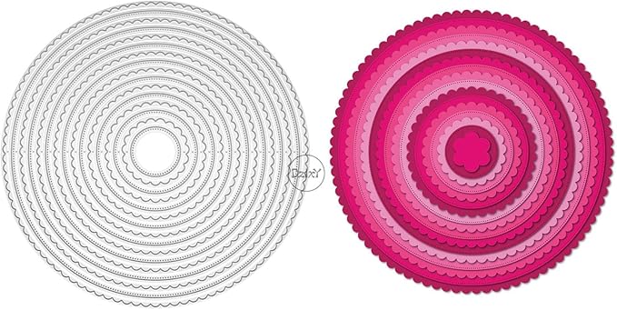 DzIxY Round Lace Background Metal Cutting Dies for Card Making Kit Embossing Paper Die Cuts Set Scrapbook Stencils Supplies Machine Templates