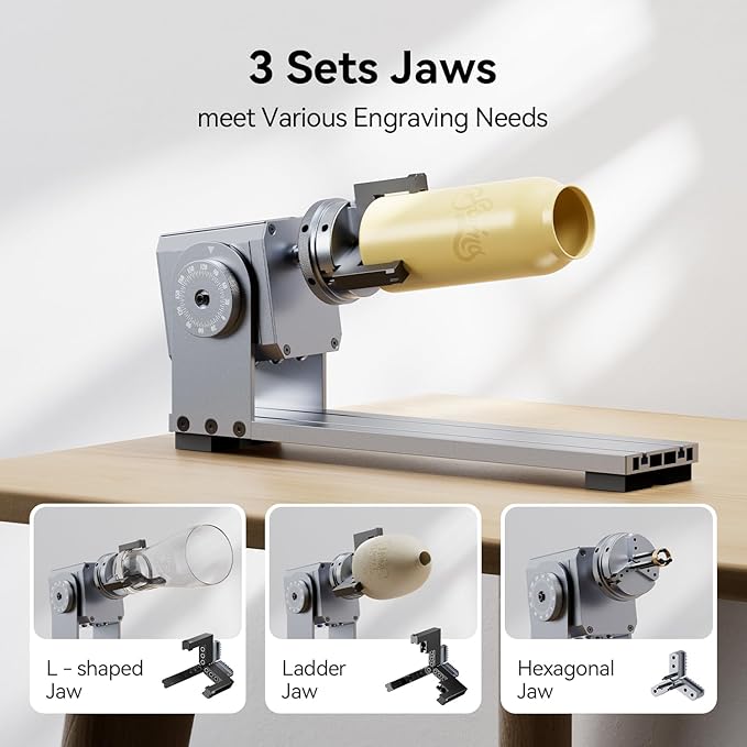 Longer B1 24000MW Laser Engraver, Equipped with auto air Assist, Chuck jaw kit, Camera kit and 16 Pcs Raiser. Precise Cutting on Wood, Acrylic, and Stainless Steel.