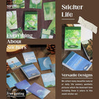 Washi Stickers, 6 Sets 300 Pcs Aesthetic Sticker Book for DIY Journaling, Journaling Supplies for Bullet Journal Art Diary Card Craft Gifts Planner Notebook