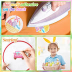 AUGSUN 36pcs Easter Iron On Patches Chicken Bunny Carrot Egg Basket Candy Embroidered Sew Applique Repair Patch DIY Crafts for Clothing Jacket Jeans Pants Dress Backpack Hat Decorations