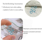 2Pcs Crochet Rings for Finger, Adjustable Open Yarn Guide Crochet Tension Ring for Crocheting Knitting Accessories Supplies Yarn Tension Loop Ring for Finger (Turquoise), SATONBEYI