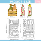 GLOBLELAND Summer Bottle Shaker Cutting Dies for Card Making Summer Soda Shaker Cut Die for DIY Scrapbooking Journal Embossing Paper Craft Decor