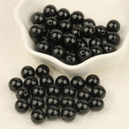 60pcs 6mm Natural Stone Beads Black Onyx Agate Beads Energy Crystal Power Gemstone for Jewelry Making, DIY Bracelet Necklace