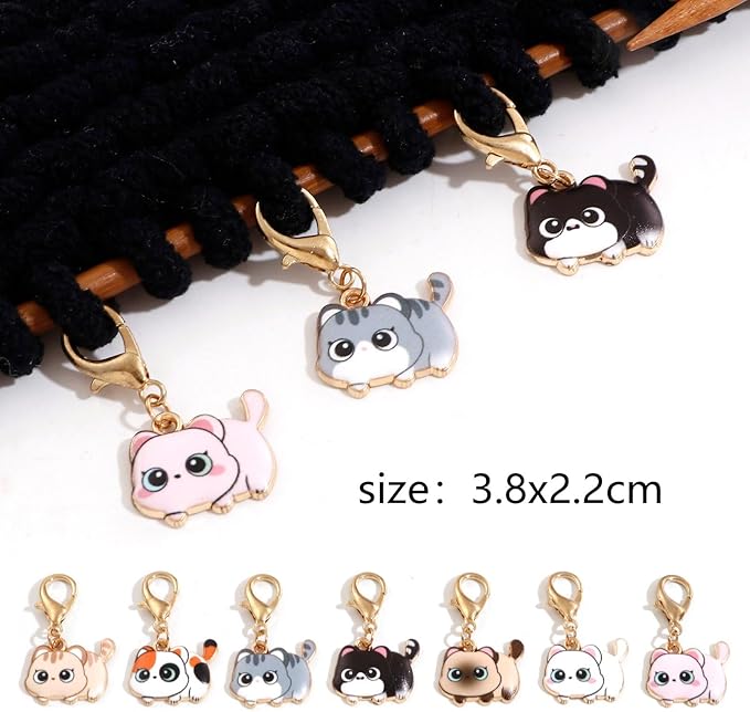 DoreenBeads Stitch Markers for Crocheting and Knitting, Alloy Enamel Crochet Marker Crochet Gifts for Knitting Weaving Sewing Accessories Quilting Jewelry Making