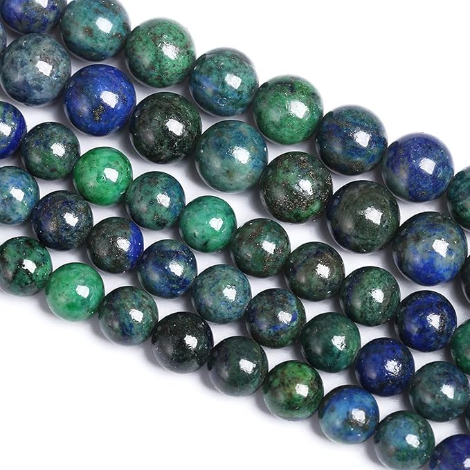 6MM 60PCS Natural Stone Lapis Chrysocolla Loose Beads for Jewelry Making DIY Bracelet