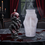 Snake Skull Silicone Mold, Cylinder Candle Mold with Coiling Snake for Halloween Candle Making, Resin, Clay Craft, Aromatherapy Gypsum, Home Decor (Bone Hand and Skull)