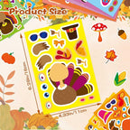 36 PCS Make a Turkey Stickers, Thanksgiving Stickers for Kids Make Your Own Turkey Sticker for Thanksgiving Party Favors Crafts School Rewards