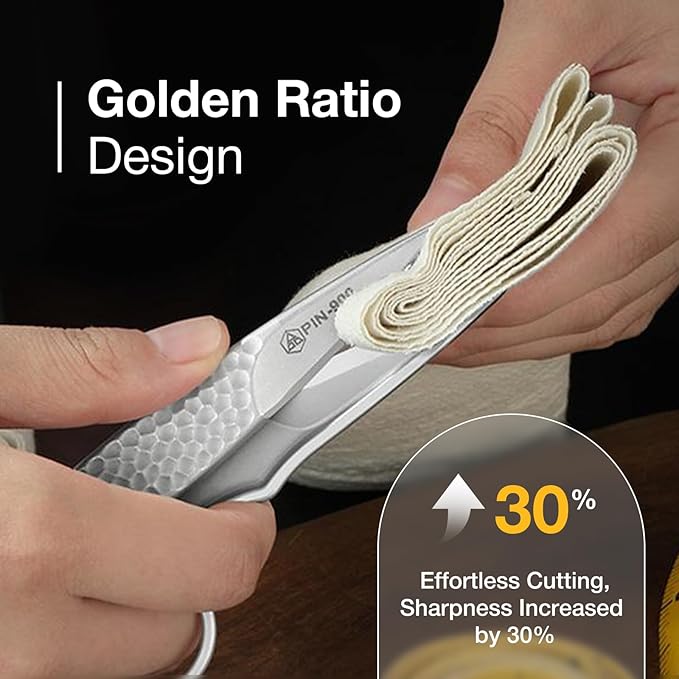 Premium Fabric Scissors for Cutting Clothes, Small Multi-Purpose Stainless Sewing Leather Dressmaking, Professional Crafting Shears Microcrystalline Steel Shears Office Cutting Tools (Silver)