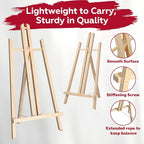 10 Pack 16 Inch Wooden Easel Stand, Portable A-Frame Tabletop Display Easel for Painting, Canvas, Photos, Signs, Art Easel for Kids, Students, Beginners, Artists - Compact & Lightweight