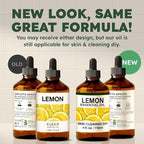 KUKKA Lemon Essential Oils - 4 Fl Oz - for Hair, Skin, Diffuser, Aromatherapy & DIY Soap Making Scent