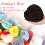 PATIKIL Wool Roving Yarn, 150G/5.3OZ Soft Felting Wool Pure Chunky Roving Yarn Bulk for Needle Felting Knitting Blanket Spinning Weaving DIY Craft, Deep Brown