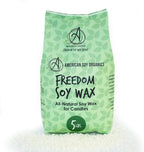 American Soy Organics Freedom Soy Wax Beads for Candle Making - Natural Candle Making Supplies - Paraffin-Free, Beeswax-Free Candle Wax for Container Candles, Tealights and Wax Melts, 5 lbs