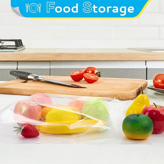 10" X 13" (120 Count) Clear Large Zip Bags, Poly Plastic Bags with Resealable Zip Seal Zipper for Clothing, T-Shirt, Prints, Photos, Documents