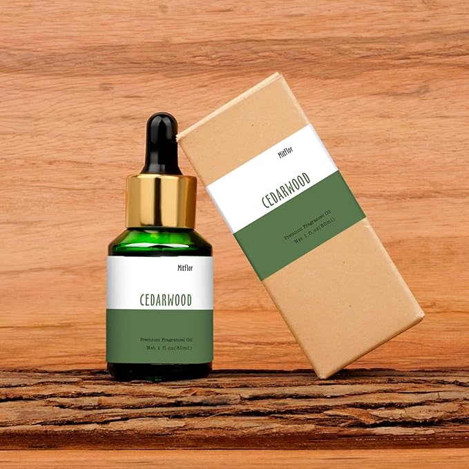 Cedarwood Fragrance Oil, MitFlor 30ml Scented Essential Oil for Diffuser, Large Size Premium Fragrance Oil for Soap Candle Making, Woody Scent for Home Fragrance