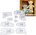 Memory Bear Sewing Pattern, 12 inch DIY Quilting Templates, Acrylic Material for Teddy Bear Making