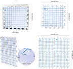 MEVOME Blocking Mats for Knitting 200 T-pins 100 Locking Stitch Markers, Extra Thick Block Boards Crochet Projects Grid Lines Needlepoint Knit Crocheting, 9 Foam Interlocking Mat Storage Bag (White)