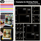 10 Sheets Double Sided 9.84 x 10.24 inch Refill Pages - Acid Free Additional Thick Craft Paper Cardboard for All Series ADVcer 10x10 Three-Ring Loose-Leaf Binder Photo Album Scrapbook (Black)