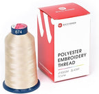 Richword Selected Yellow Embroidery Thread 4000M(4374Y) 40WT Polyester Thread 100 Colors Selected for Commercial Multi Needles and Single Needle Embroidery Machine 0674