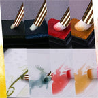 UNIMEIX Dry Brush Miniature Painting Drybrush Detail Paint Brush Set Hobby Detail Blending Brushes for Effortless Watercolor Brushes Scale Model Painting (4 Pack)