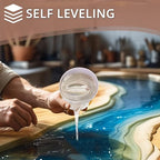 LET'S RESIN EPOXY RESIN 1 Gallon High Viscosity Resin for Table Top,2 Part Epoxy for Tumblers,Crystal Clear Thick Resin Kit with High Gloss Finish for Countertop,River Table