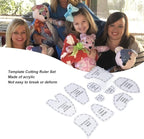 Keenso 10pcs Memory Bear Sewing Patterns Template,Bear Sewing Template Set for Sewing (L 15inch)