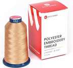 Richword Brown Embroidery Thread 4000M(4374Y) 40WT Polyester Thread 100 Colors Selected for Commercial Multi Needles and Single Needle Embroidery Machine 0152