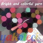 YAKOLECI Latch Hook Kits for Adults, Color Printed DIY Rug Crafts Arts Carpet for Home Decoration Festival Gift (Sunrise)