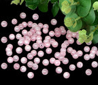 Natural Stone Beads Pink Rose Quartz Round Genuine Stone Beading Loose Gemstone Hole Size 1mm DIY Charm Smooth Beads for Bracelets Necklaces Earrings 6mm 200pcs (Pink Rose Quartz 6mm)