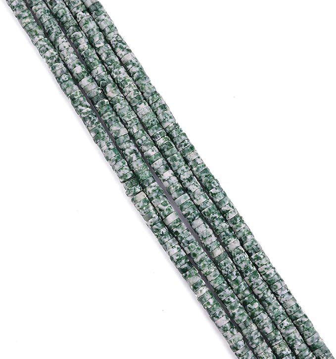 Natural African Jade Spacer Beads Caps Loose Semi Gemstone for Beading Jewelry Making 6mmx3mm 38cm