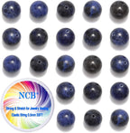 NCB 100pcs 10mm Blue Sodalite Beads Natural Semi Precious Beads Round Smooth Gemstones Loose Spacer Beads Charms for Necklaces Bracelets Jewelry Making (Blue Sodalite, 10mm 100Beads)