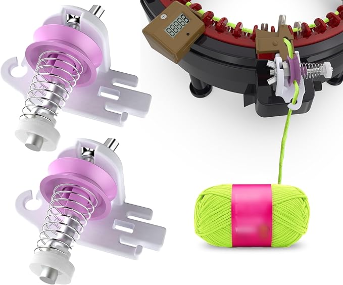 GEOCCI Knitting Machine Tensioners，Compatible for ADDI 46 Needle Circular Knitting Machine，Plastic Material（2-Pack）