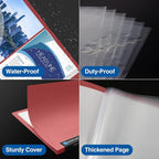 Sooez Art Portfolios 11"x17", Large Portfolio Folder with 30 Pockets & Black Inner Sheets, Display 60 Pages, 11 x 17 Presentation Book for Artwork Storage, Binder with Plastic Sleeves for Artist